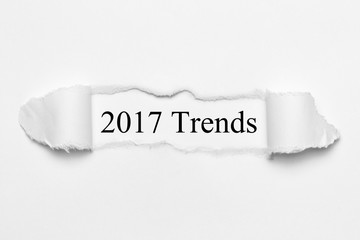 2017 Trends auf weißen gerissenen Papier