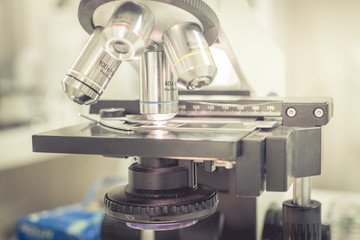 Medical equipment microscope.