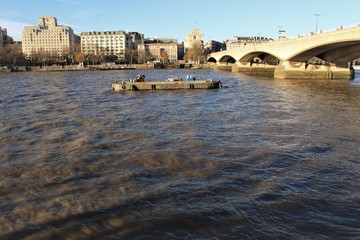 London; River Thames at Waterloo Bridge