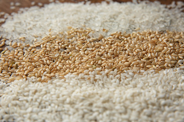 Different kinds of rice background