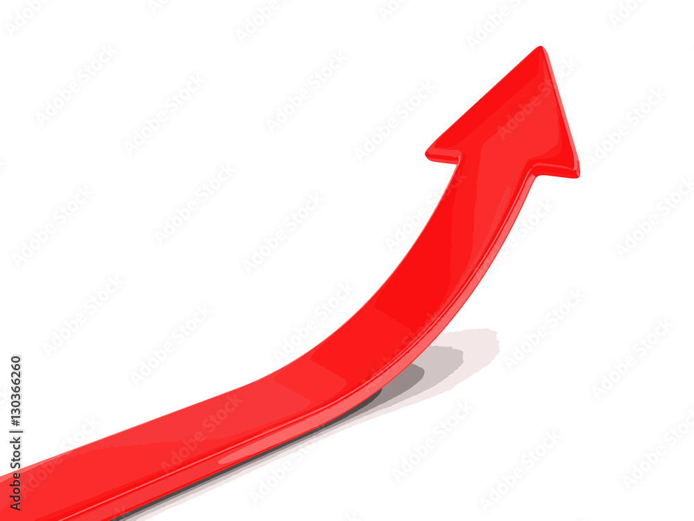Poster arrow up. image with clipping path