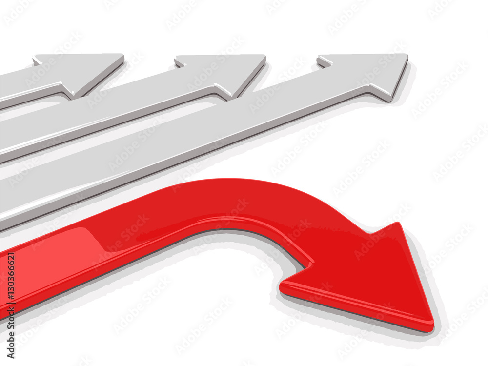 Poster 3d image of arrows. image with clipping path