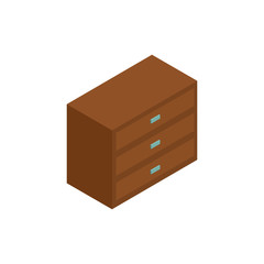 Chest isometric icon or logo for web design