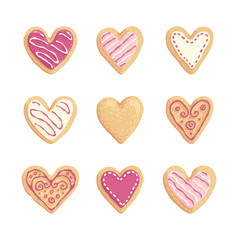 St Valentines cookies collection