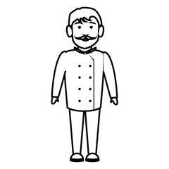chef character isolated icon vector illustration design