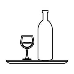 hand waiter isolated icon vector illustration design
