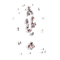 people group shape map Maldives