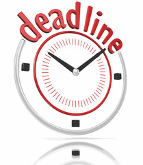 Deadline time. Image with clipping path.