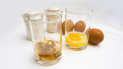 Parboiled egg and kitchen equipment