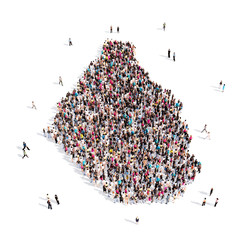 people group shape map Montserrat