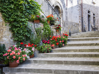 Fototapeta premium Picturesque corner of a small town in Italy.