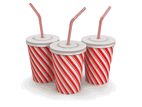 Disposable cups. Image with clipping path 