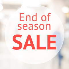 End of season sale sign