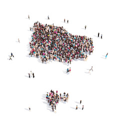 people group shape map Norfolk Island