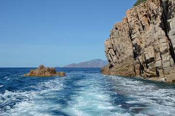 Sculpted rock in the Gulf of Porto