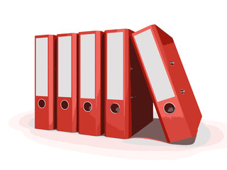 Office folders. Isolated on white.