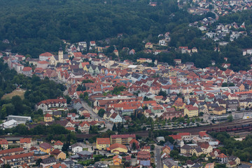 Fototapeta na wymiar aerial view of Schwandorf