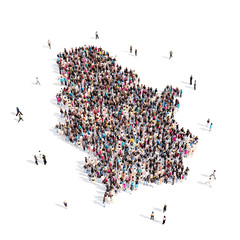 people group shape map Serbia