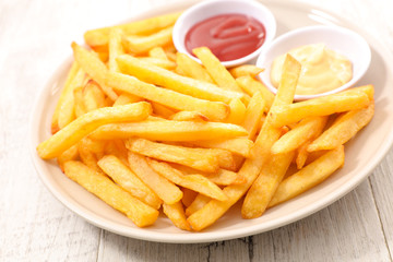 french fries with ketchup
