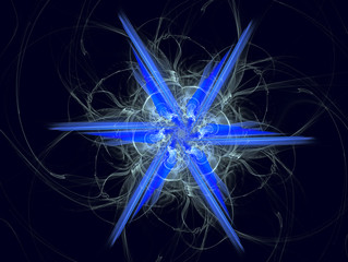 Abstract multicolored fractal. 3D rendering.