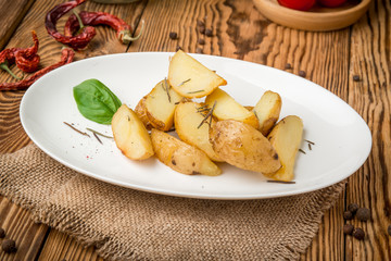 ealthy food, beautiful and tasty food on a plate