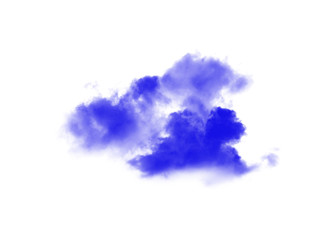 blue cloud on white background