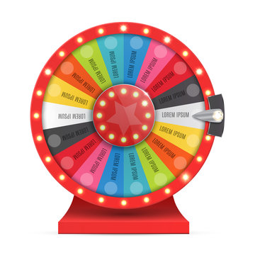 Colorful wheel of luck or fortune infographic. Vector