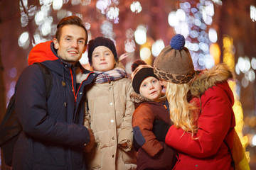 Christmas photo of beautiful family