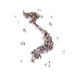 people group shape map Vietnam