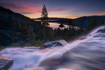 Naklejka na ściany i meble Eagle Falls Early Morning. Lake Tahoe, California.