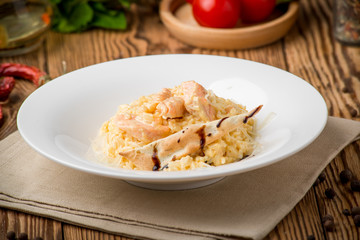 ealthy food, beautiful and tasty food on a plate