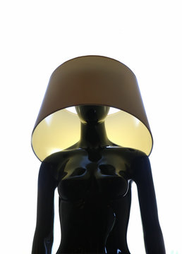  Mannequin With A Lampshade On His Head