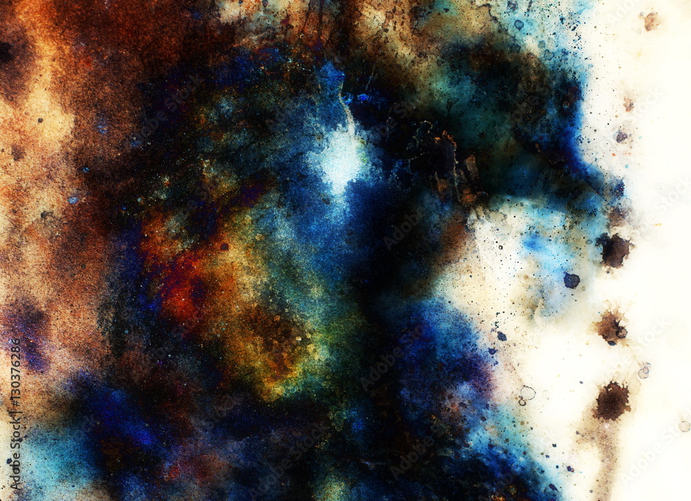 Poster watercolor abstract background and color spots structure.