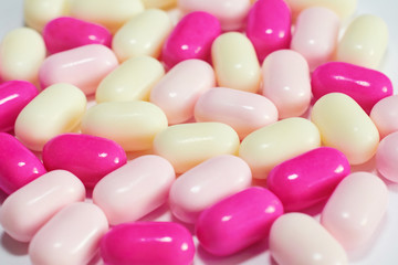 colorful dragees closeup