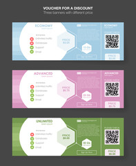 Set tariffs. interface for the site. ui ux vector banner for web app. Pastel pricing table, banner, order, box, button, list and bullet with plan for website in flat design