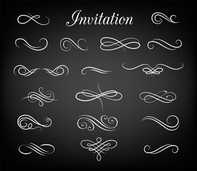 Vintage elements and page decoration. Ornate frames and scroll element.