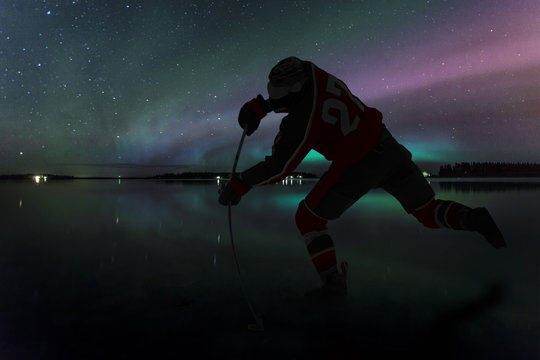 Ice Hockey Northern Lights