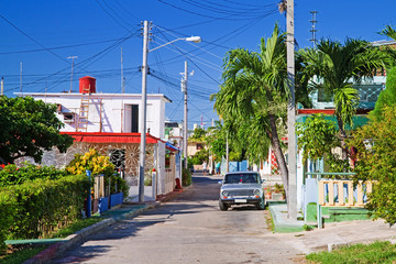 street in varadero, cuba