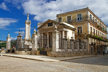 plaza de armas, historic square in havana, cuba