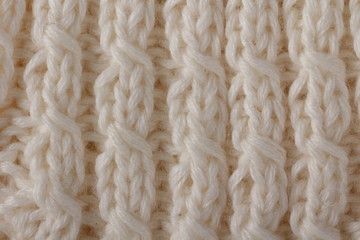 knitted fabric texture, cream cables