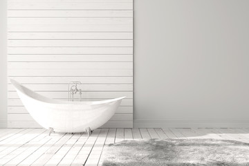 Naklejka na ściany i meble Blank bright bathroom