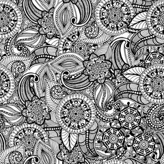 Seamless vintage freehand drawing pattern