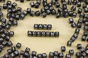 The concept of the word bank account
