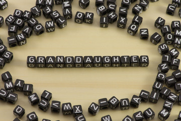 The concept of the words Granddaughter