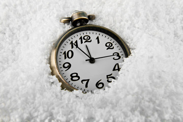 Watch in retro style in the snow
