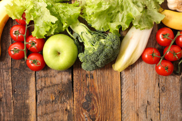 assorted fresh fruit and vegetable