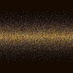 Abstract gold dotted stripe on black background vector card temp