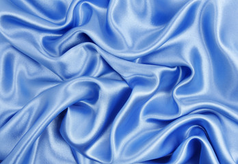 Obraz premium Smooth elegant blue silk or satin luxury cloth texture as abstra