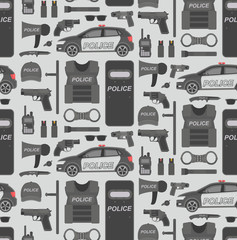 Police seamless pattern