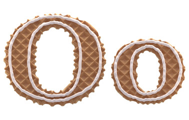 Font. Waffles with cream.
